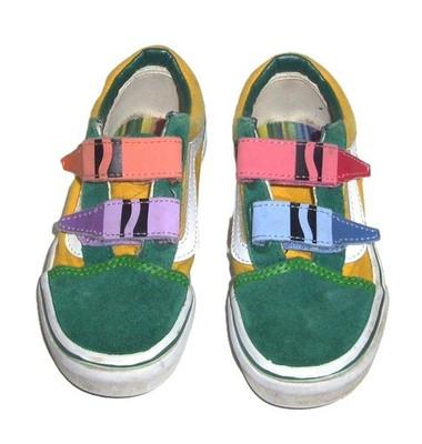 Vans Off The Wall US Kids Boy Girl Size 12 Crayola Crayons Old Skool Hook Loop | eBay | eBay US