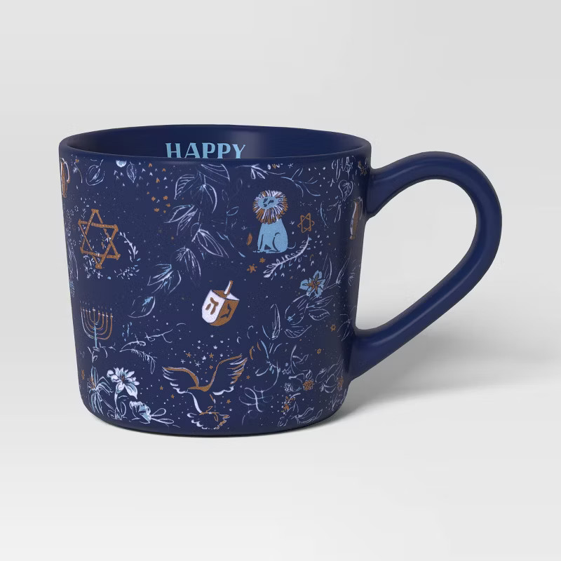 15oz Happy Hanukkah Mug Blue - Threshold™ | Target