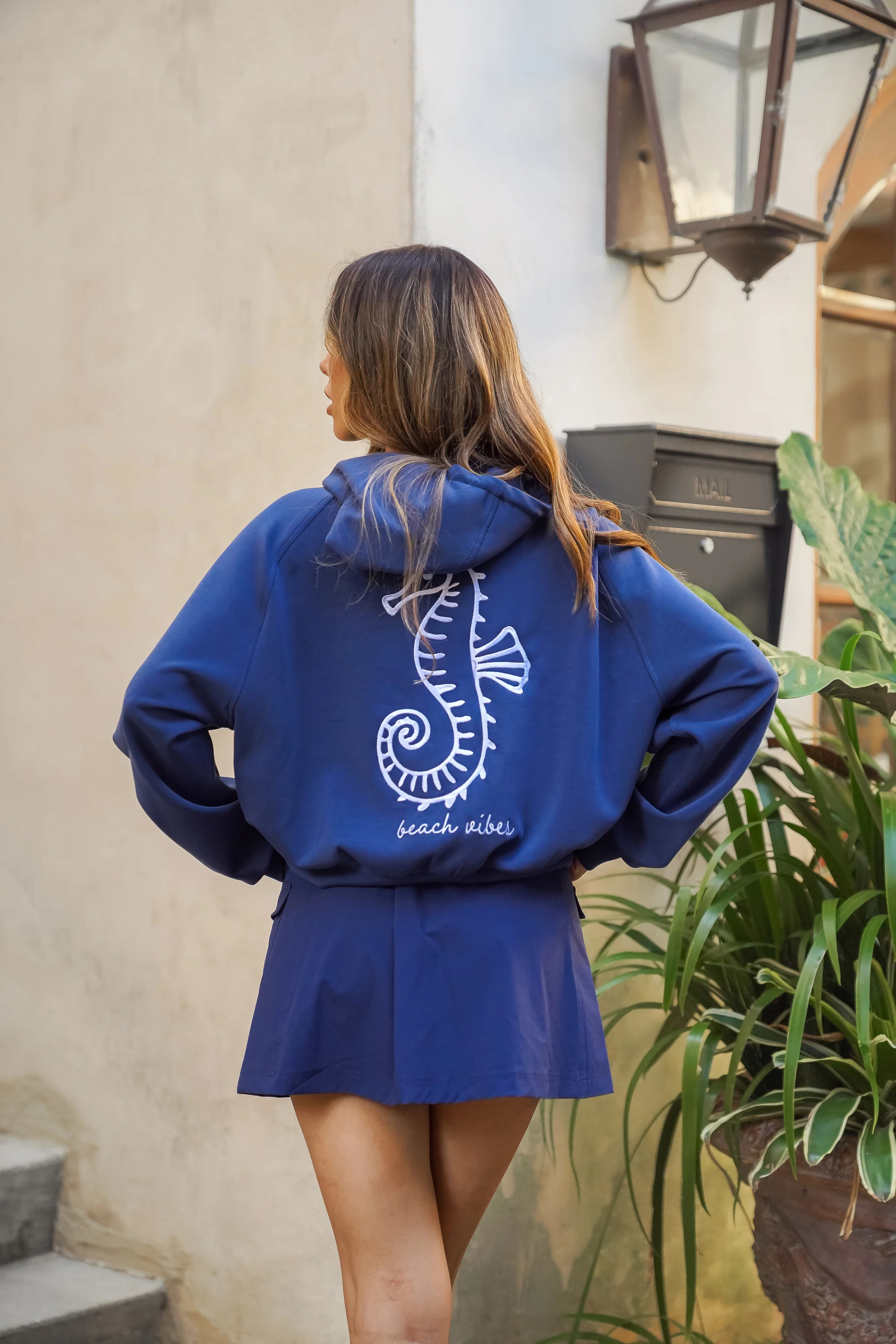 Seahorse Breezy Crop Hoodie | Boujee Marlin