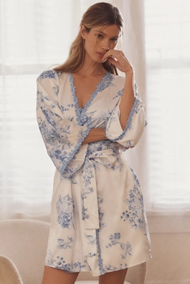 Flora Nikrooz x BHLDN Printed Showstopper Robe | Anthropologie (US)
