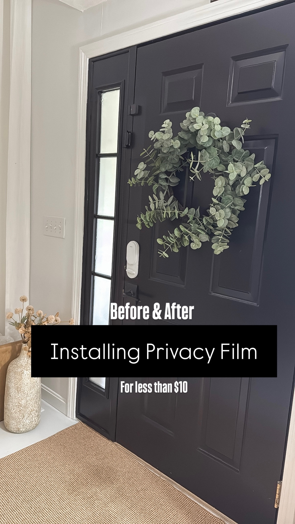 Small upgrade, BIG difference!
Installed privacy film for under $10 and it looks SO clean. No more fishbowl feels—just a sleek, cozy vibe.

#BudgetFriendlyHome #DIYWin #DIYHomeProjects #BeforeAndAfterHome #PrivacyFilmHack #BudgetHomeUpdates #DIYOnABudget #HomeGlowUp #FrontDoorGoals #ModernFarmhouseStyle #EntrywayDecor #Under10Dollars #AffordableDIY #SmallUpgradeBigImpact #NeutralHomeVibes #AmazonHomeFinds #EasyHomeHack #InteriorInspo #FrontDoorStyle #WeekendDIYProject

#LTKFindsUnder50 #LTKStyleTip #LTKHome