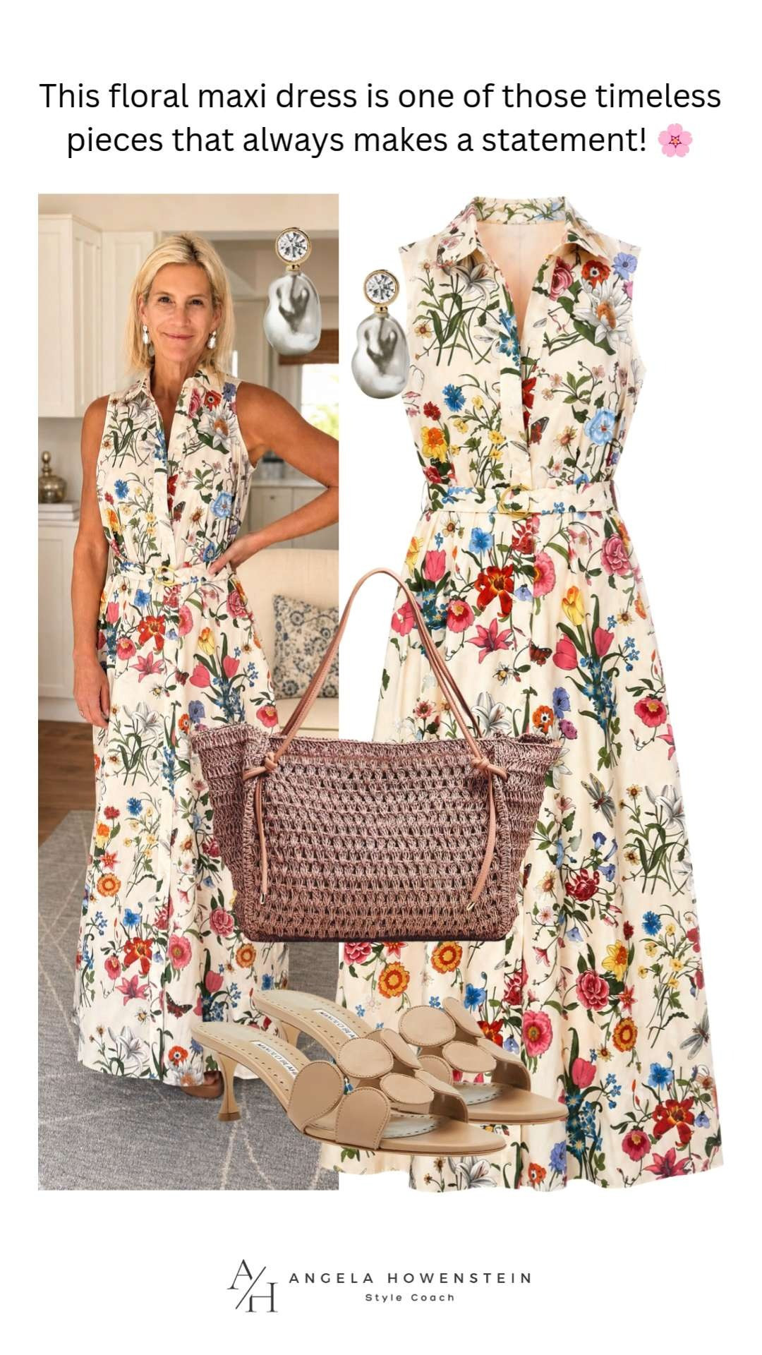 This floral maxi dress is such a beautiful statement piece for summer! 🌸 The elegant silhouette, vibrant botanical print, and flattering tie waist make it perfect for weddings, garden parties, vacations, or any special occasion. Just add simple accessories and let the dress do all the talking.

💡 LTK MADE EASY

❤️ Heart = Support my posts
🔖 Save = Get sale & restock alerts
📋 Lists = Keep favorites organized
📲 Share = Send to yourself for later
💬 Comment = Ask me anything 

 #LTKootd #LTKSeasonal #LTKOver40