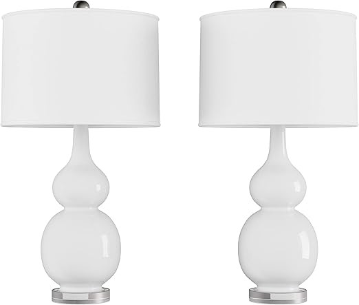 Home Lavish Table Lamps – Set of 2 Ceramic Double Gourd Vintage Style for Bedroom, Living Room ... | Amazon (US)
