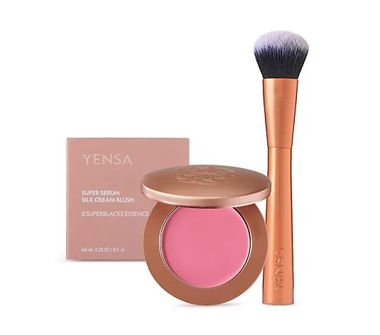 Yensa Super Serum Silk Cream Blush 6g with Brush - QVC UK | QVC UK