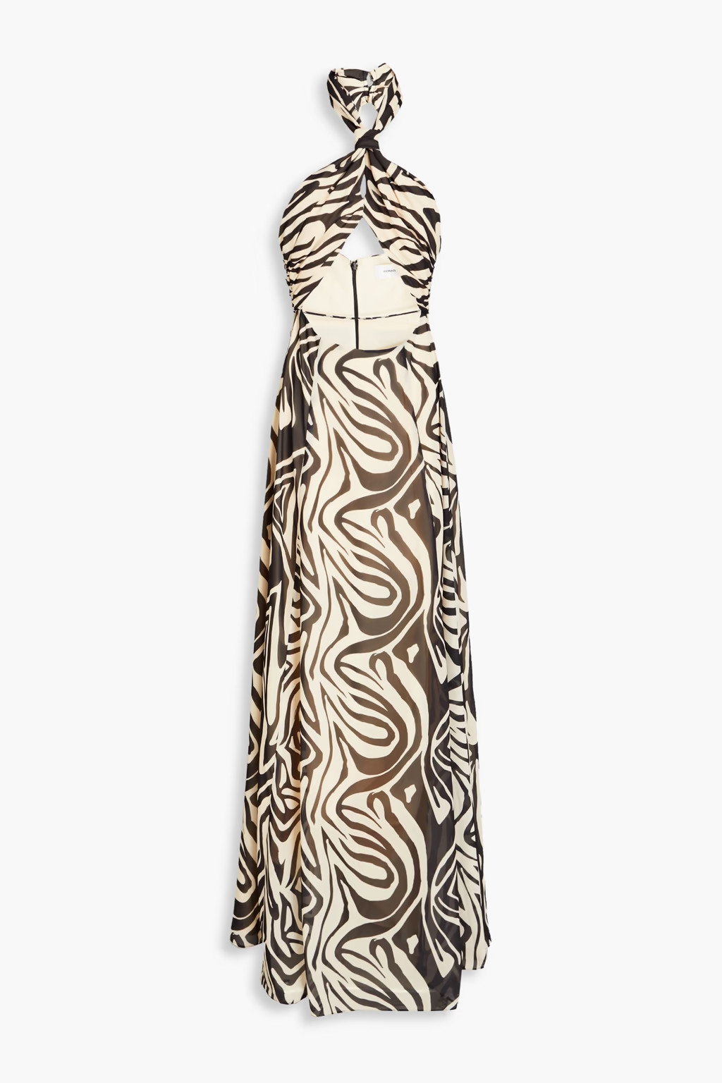 Mona cutout printed crepe halterneck maxi dress | The Outnet (US and CA)