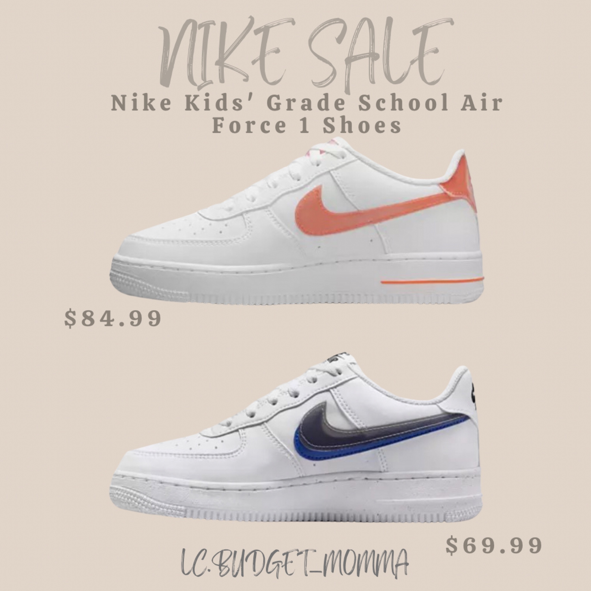 Nike Kids Grade School Air Force 1 Shoes