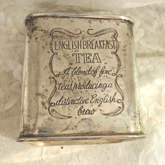 Vintage Silver Plated Tea Cannister English Breakfast Tea | Etsy | Etsy (US)