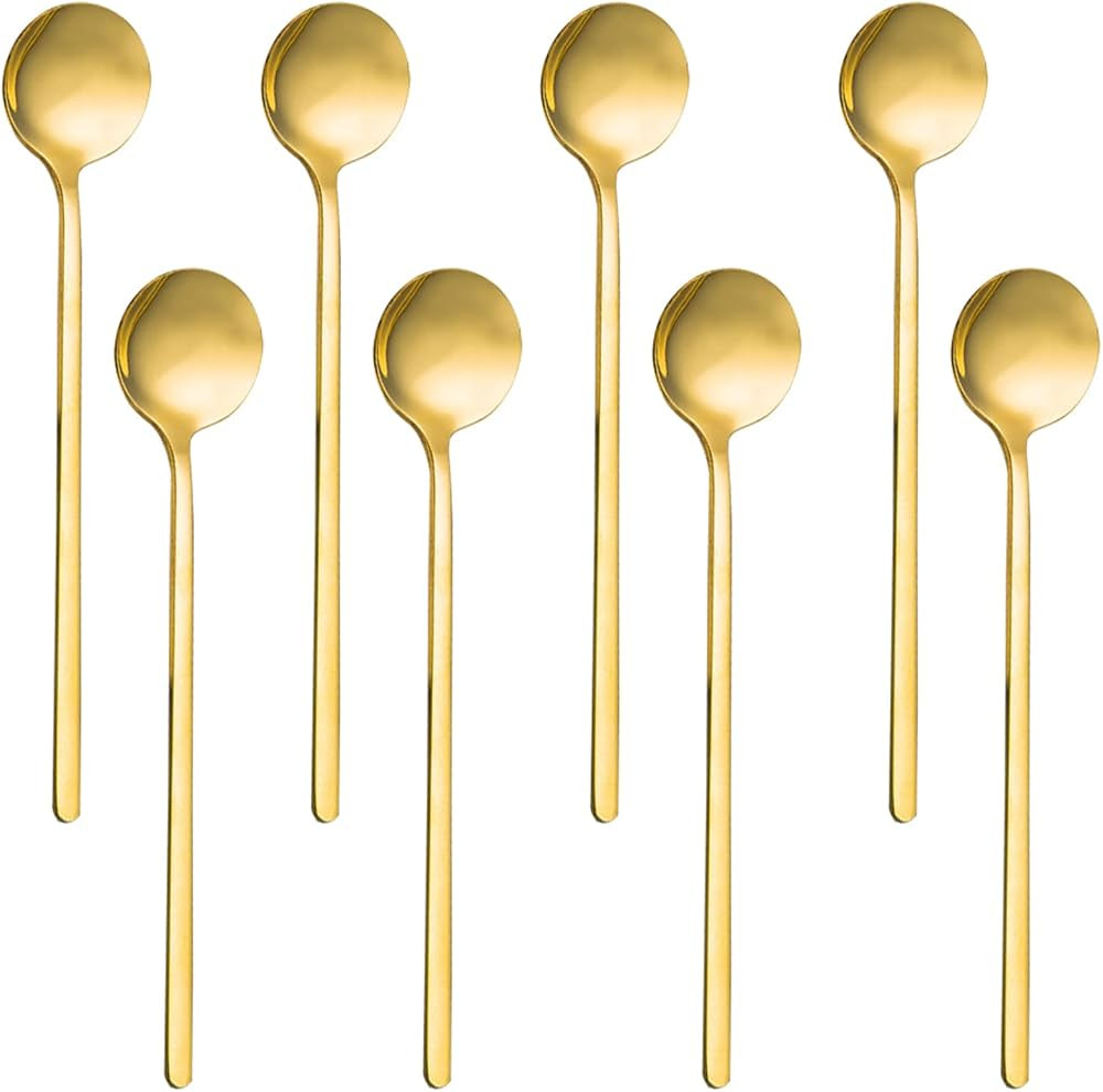 8 PCS 6.7 Inch Plated Stainless Steel Espresso Spoons, lyfLux Stirring Spoons Mini Teaspoons Set ... | Amazon (CA)