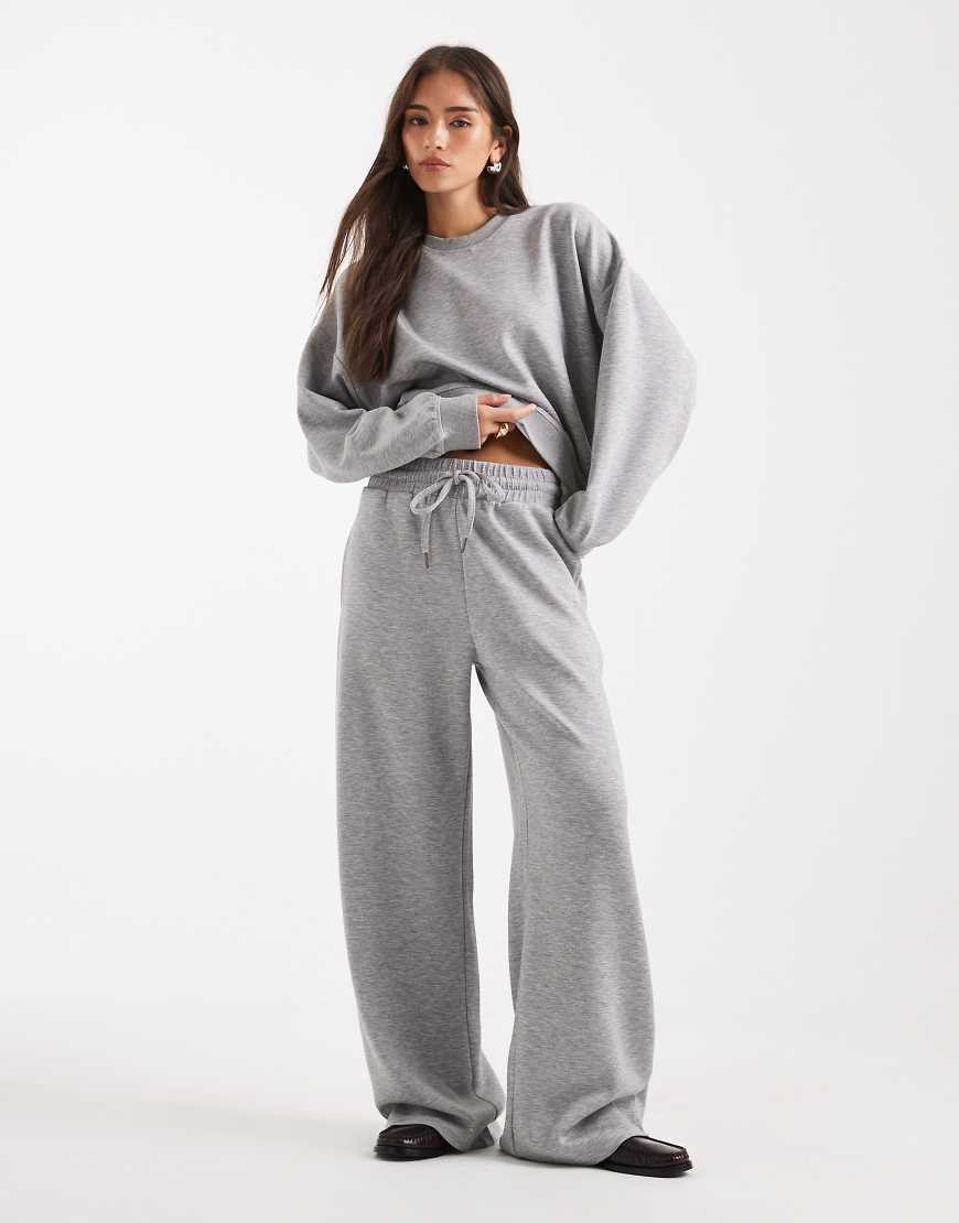 Brave Soul Straight Leg Sweatpants in Gray Heather in Scuba-Style Fabric | ASOS (Global)