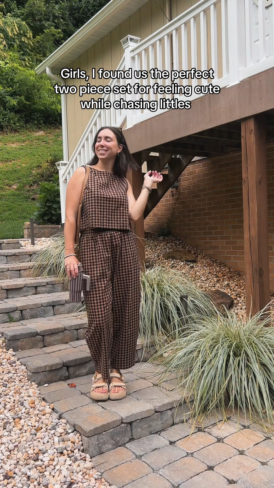 Gingham two piece set from Amazon under $40! So cute and perfect for chasing littles + transitioning from Summer 👉🏻 Fall 🤎🤎

#LTKFindsUnder50 #LTKStyleTip #LTKSeasonal