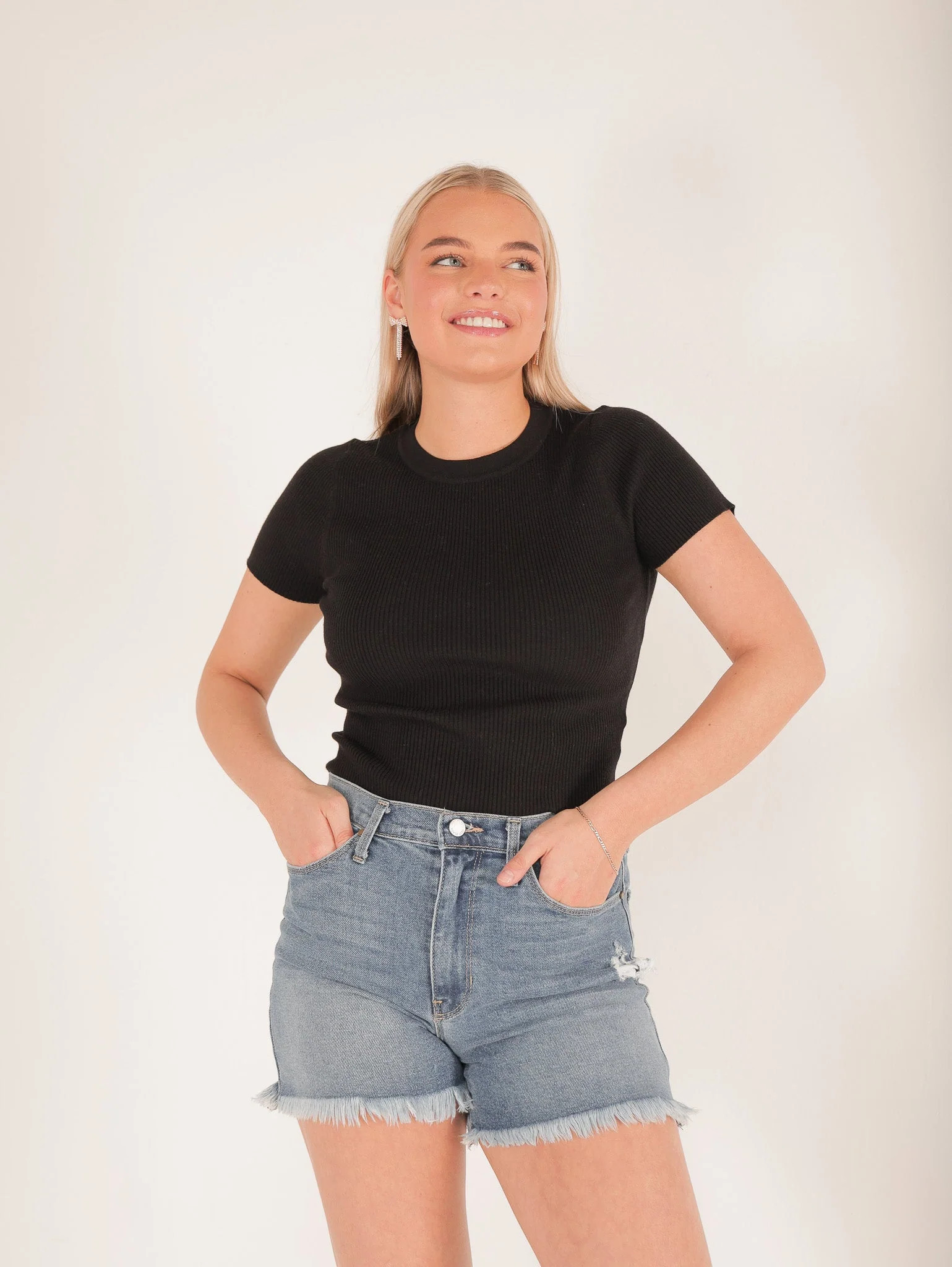 Whitney Ribbed Tee - Molly Green | Molly Green