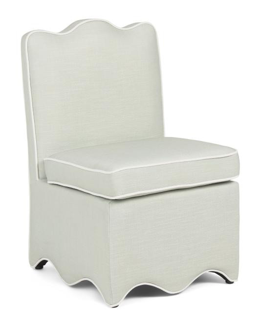 21.5x32.5 Scalloped Bottom Skirted Anywhere Chair | TJ Maxx