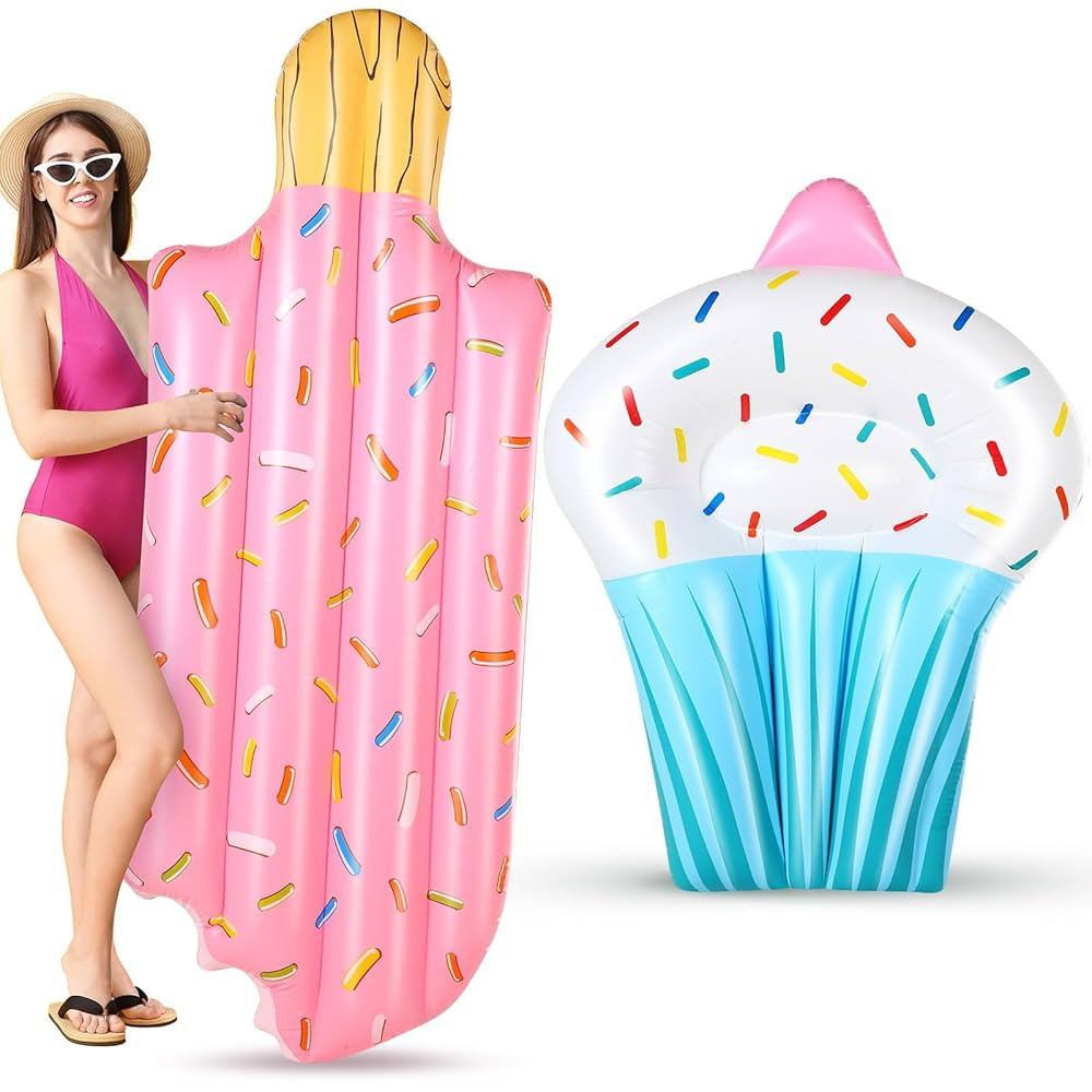 Libima 2 Pcs Giant Pool Floats Large Fruit Food Float Inflatable Pineapple Eggplant Watermelon Ic... | Amazon (US)