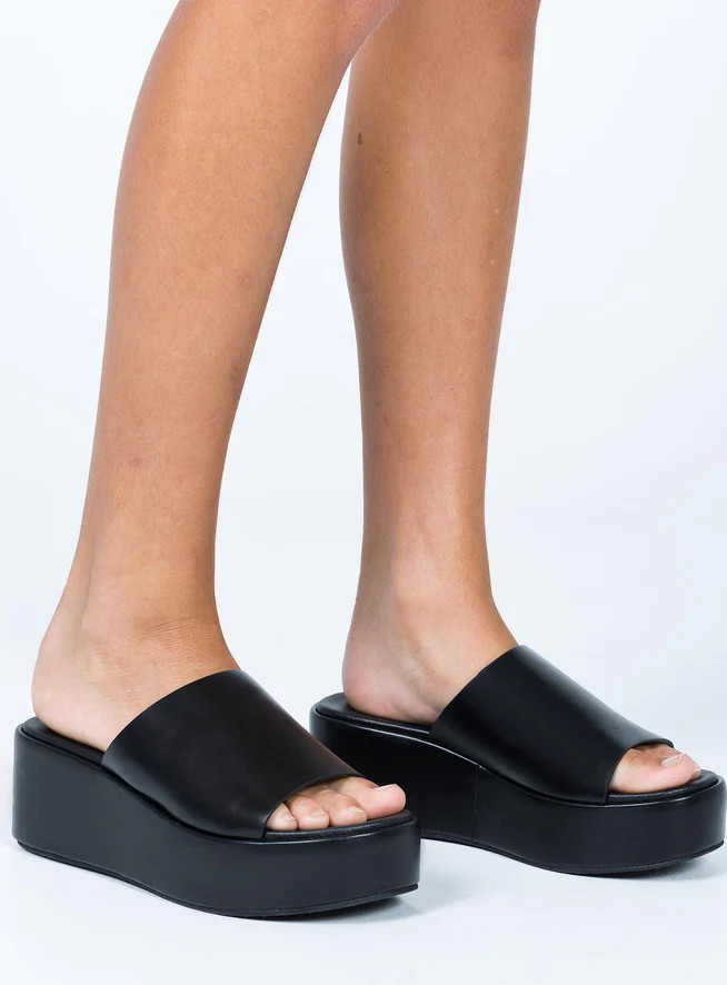 Britta Platform Heels Black | Princess Polly US