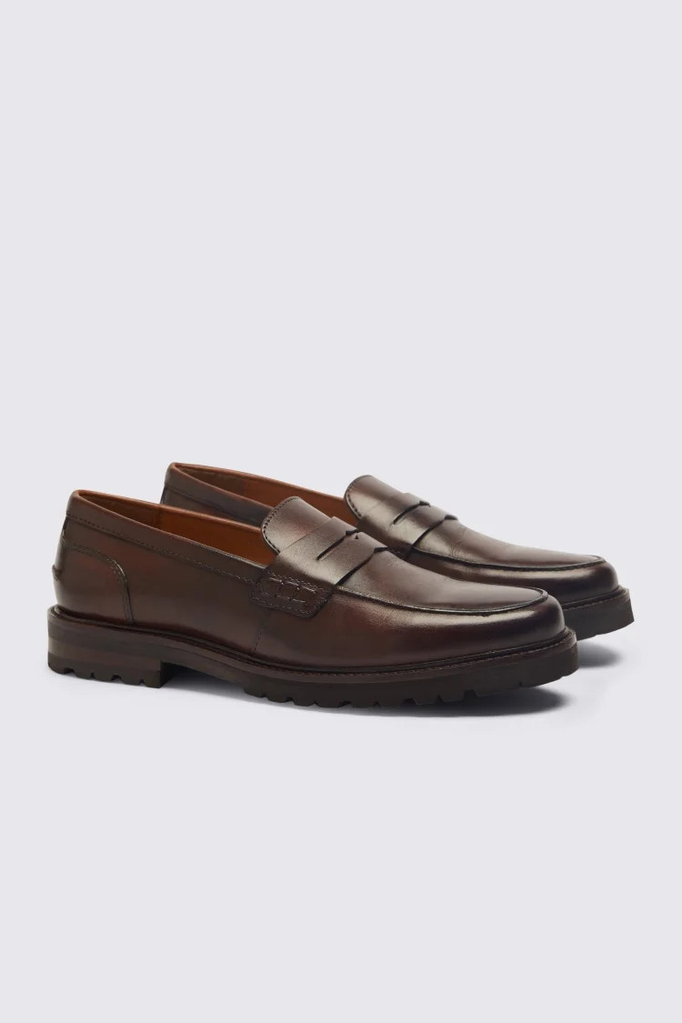 Camden Chestnut Chunky Loafers | Moss Bros Retail