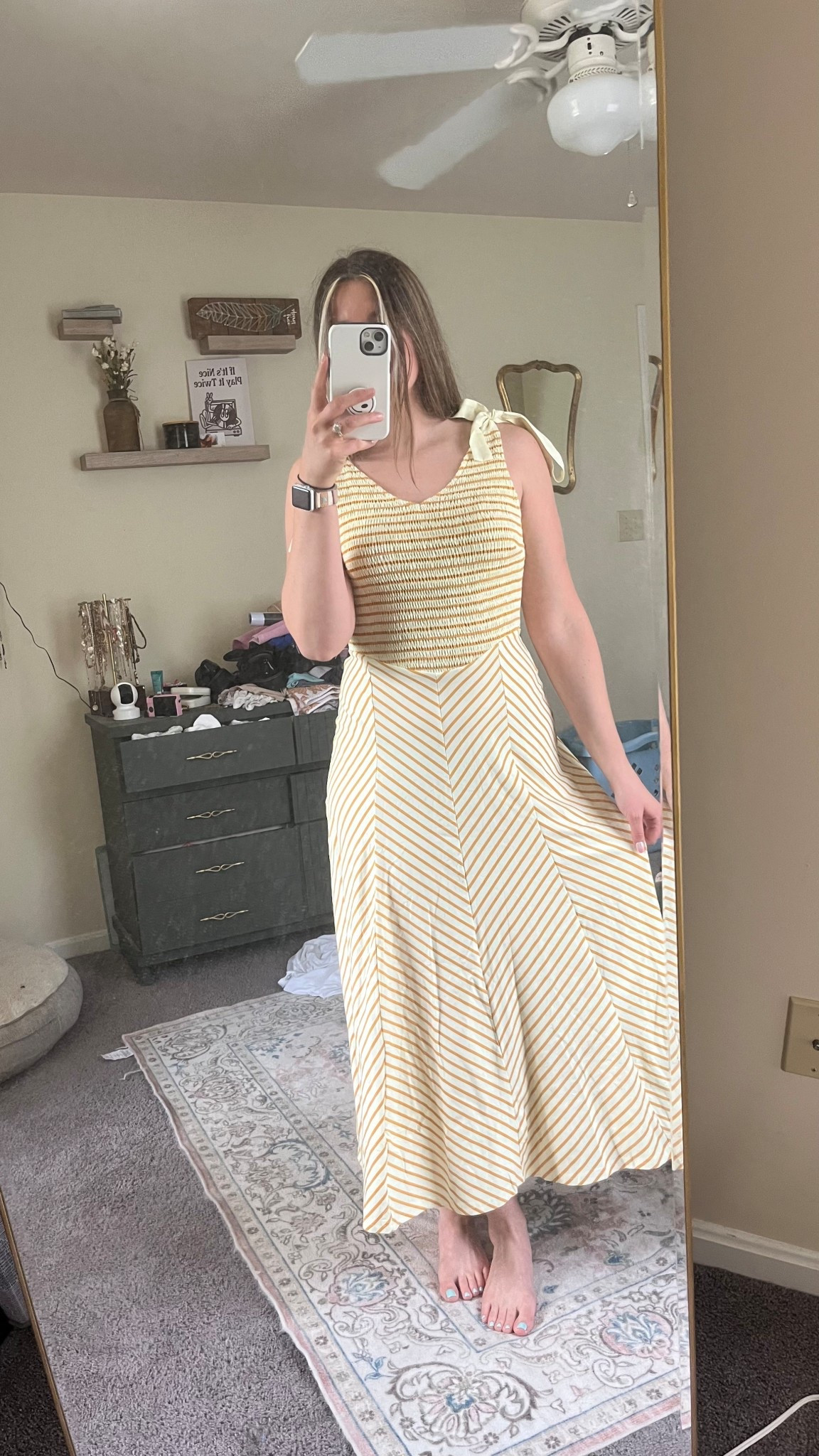 amazon free people dupe for the win!💛 

#yellowstripeddress #freepeople #amazon

#LTKFindsUnder50 #LTKStyleTip #LTKMidsize