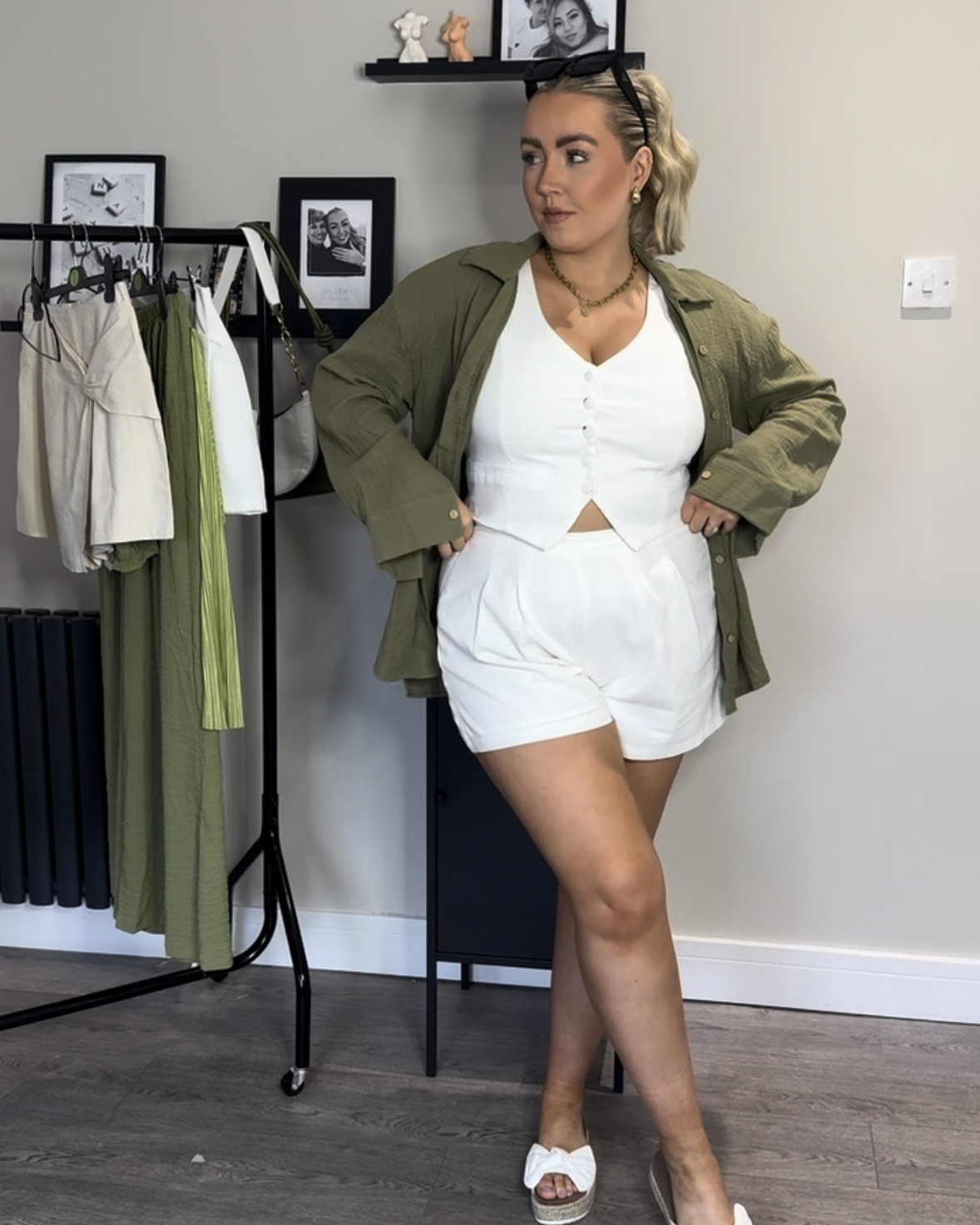 My favourite 2 piece set with a pop of green for a cover up ☀️🤍  #midsizefashion

#LTKmidsize #LTKuk #LTKsummer
