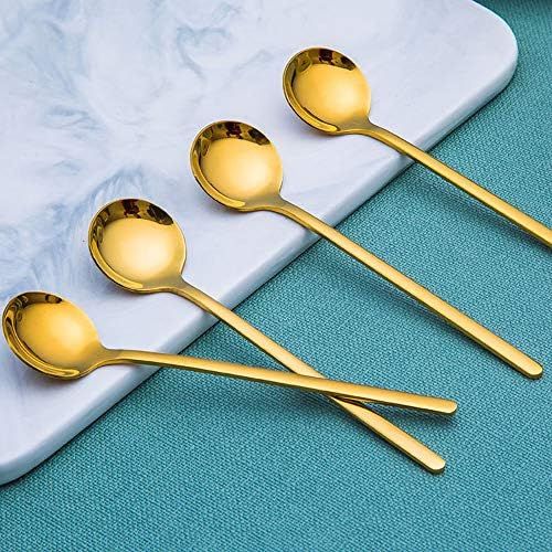 Pack of 8, Gold Plated Stainless Steel Espresso Spoons, findTop Mini Teaspoons Set for Coffee Sug... | Amazon (US)