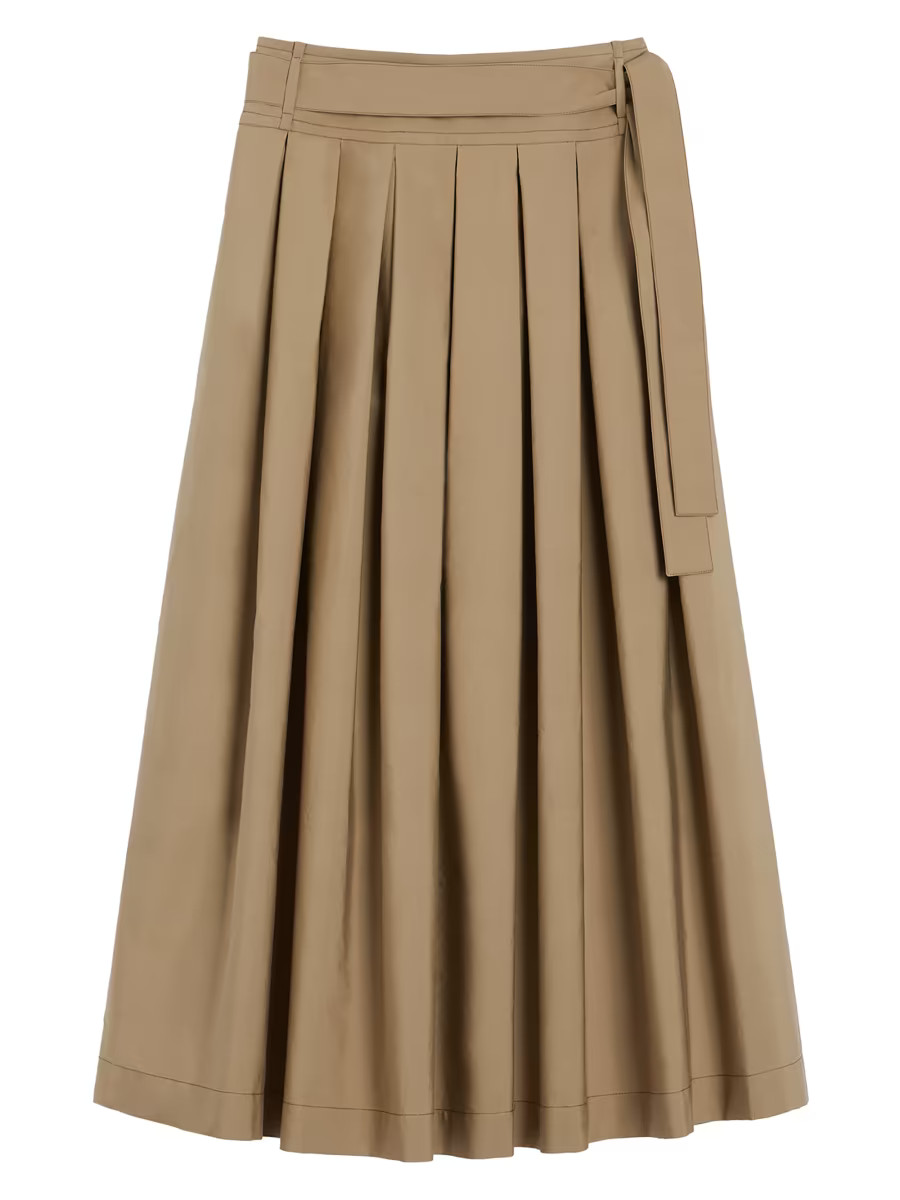 Weekend Max Mara Pleated Cotton Skirt | Saks Fifth Avenue | Saks Fifth Avenue