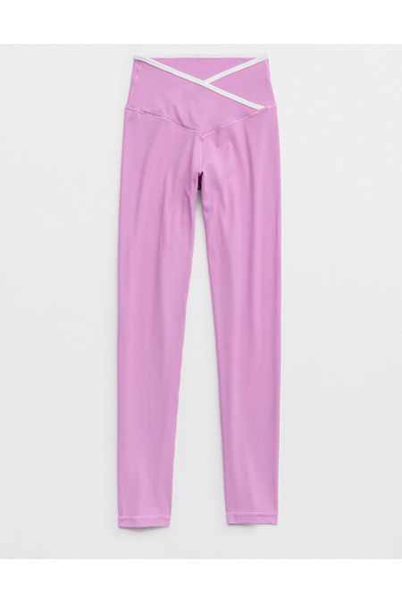 OFFLINE By Aerie Real Me Tipped High Waisted Crossover Legging Women's Purple Space XXL | Aerie