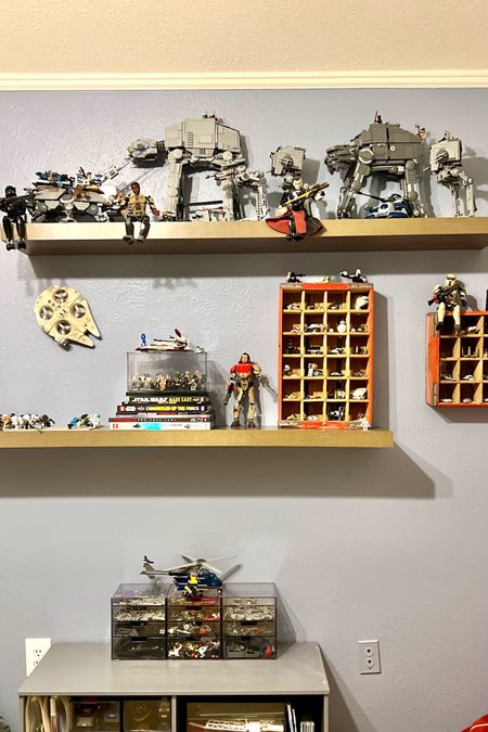 These super deep ledge shelves were perfect to hold all the Star Wars Legos.

#LTKkids #LTKstyletip #LTKhome