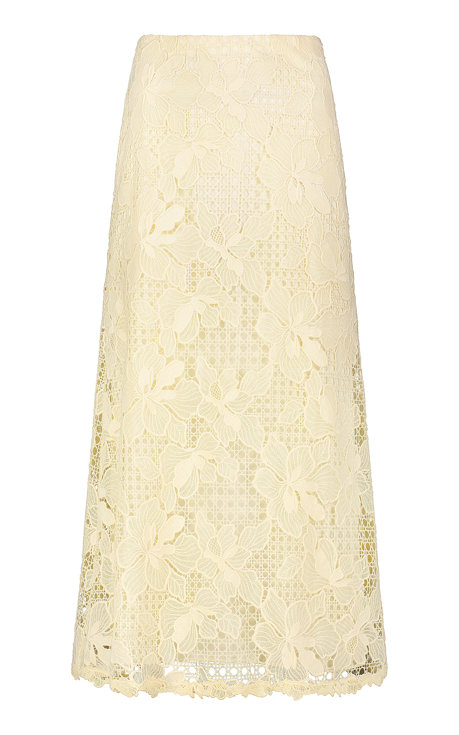 Lattice Guipure Lace Midi Skirt | Moda Operandi (Global)