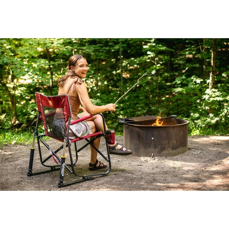 GCI Outdoor Freestyle Rocker Foldable Rocking Camp Chair, Cinnamon | Walmart (US)