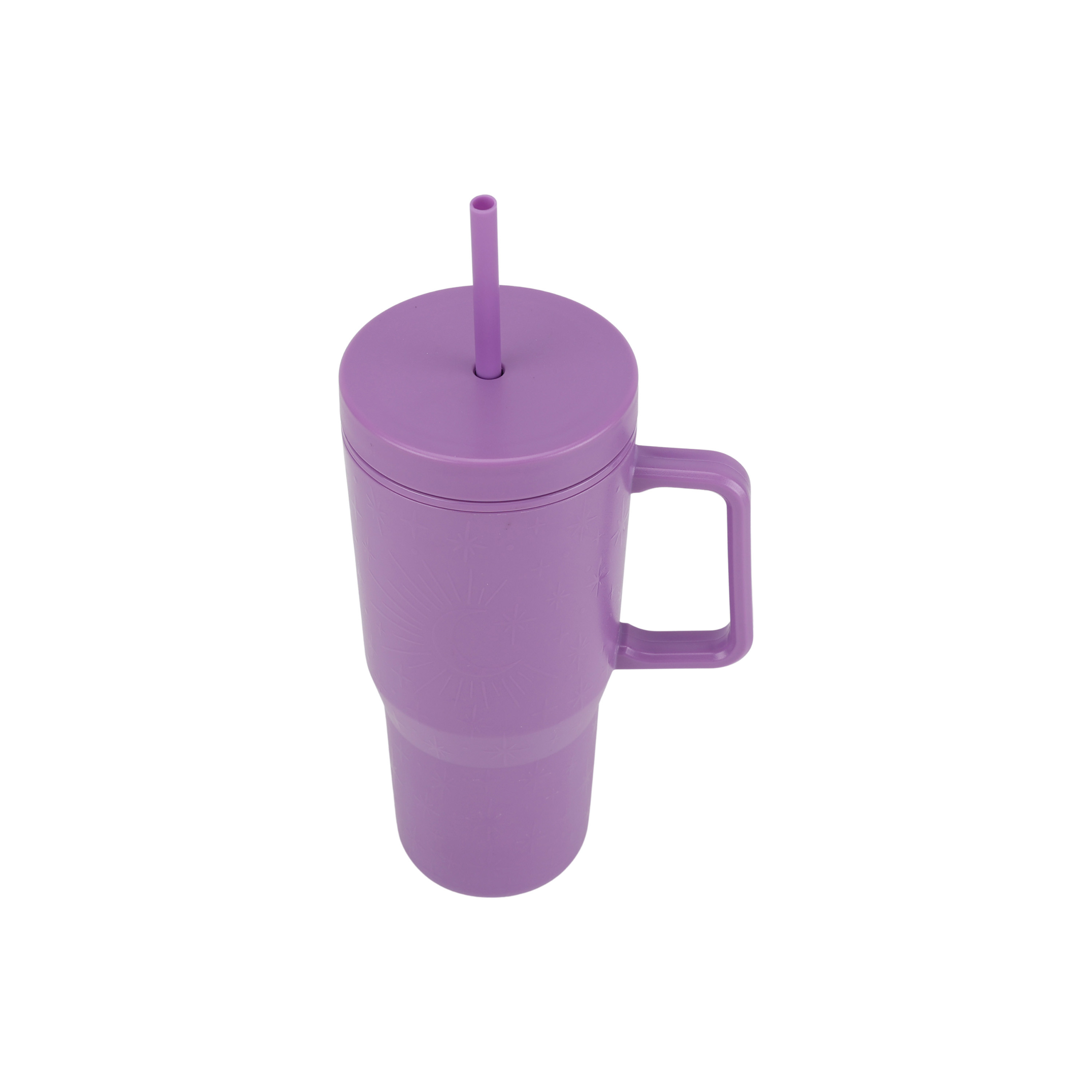 Way to Celebrate Halloween 30 oz Plastic Double Wall Insulated Embossed Star Tumbler with Straw a... | Walmart (US)