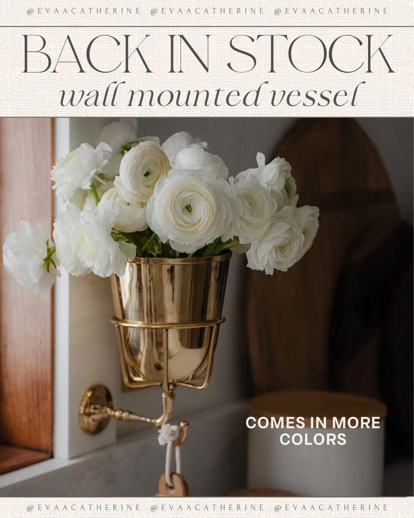 Currently in my cart🤍
This gorgeous wall mounted brass vessel is perfect to add some vintage flair to your kitchen. Add some flowers & hang your dish brush for full blown cottage vibes!!

#LTKSaleAlert #LTKSeasonal #LTKHome