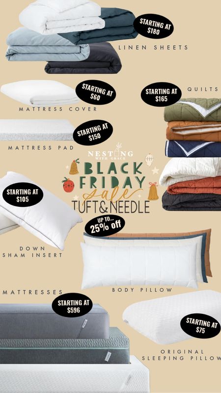 When I think about the holiday’s, warm and cozy comes to mind, and a comfortable mattress is the most important! Our favorite non-toxic mattresses are @tuftandneedle And they are having a Black Friday Sale! Up to 25% off! So if you are in the market for a new mattress, or linen sheets, now is the time to buy 🙌🏻 