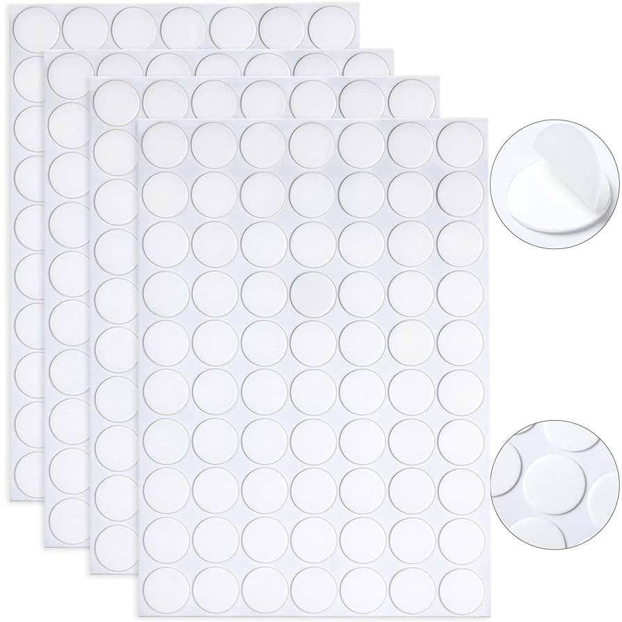 JANYUN 280 Pcs Double Sided Sticky Dot Stickers Removable Round Putty Clear Sticky Tack No Trace ... | Amazon (US)