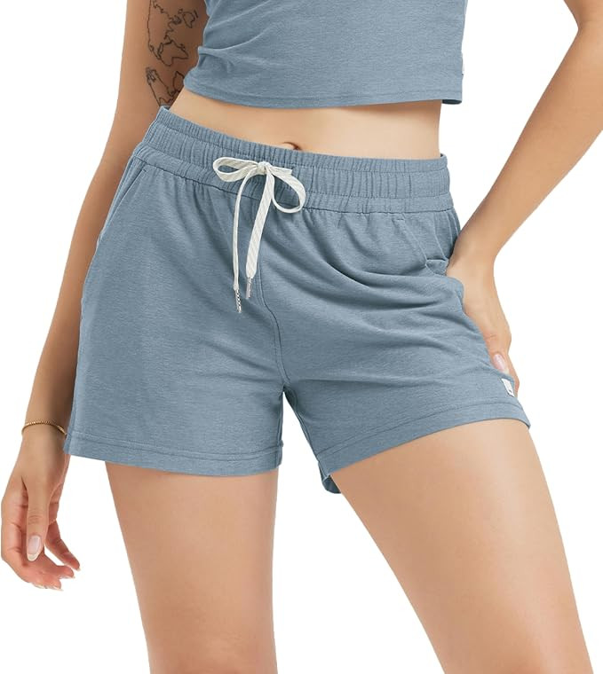 ODODOS Women's Relaxed-Fit Shorts Ultra Soft odSTRATUM Tech Mid Rise Shorts with Pocket 3.5" Inse... | Amazon (US)