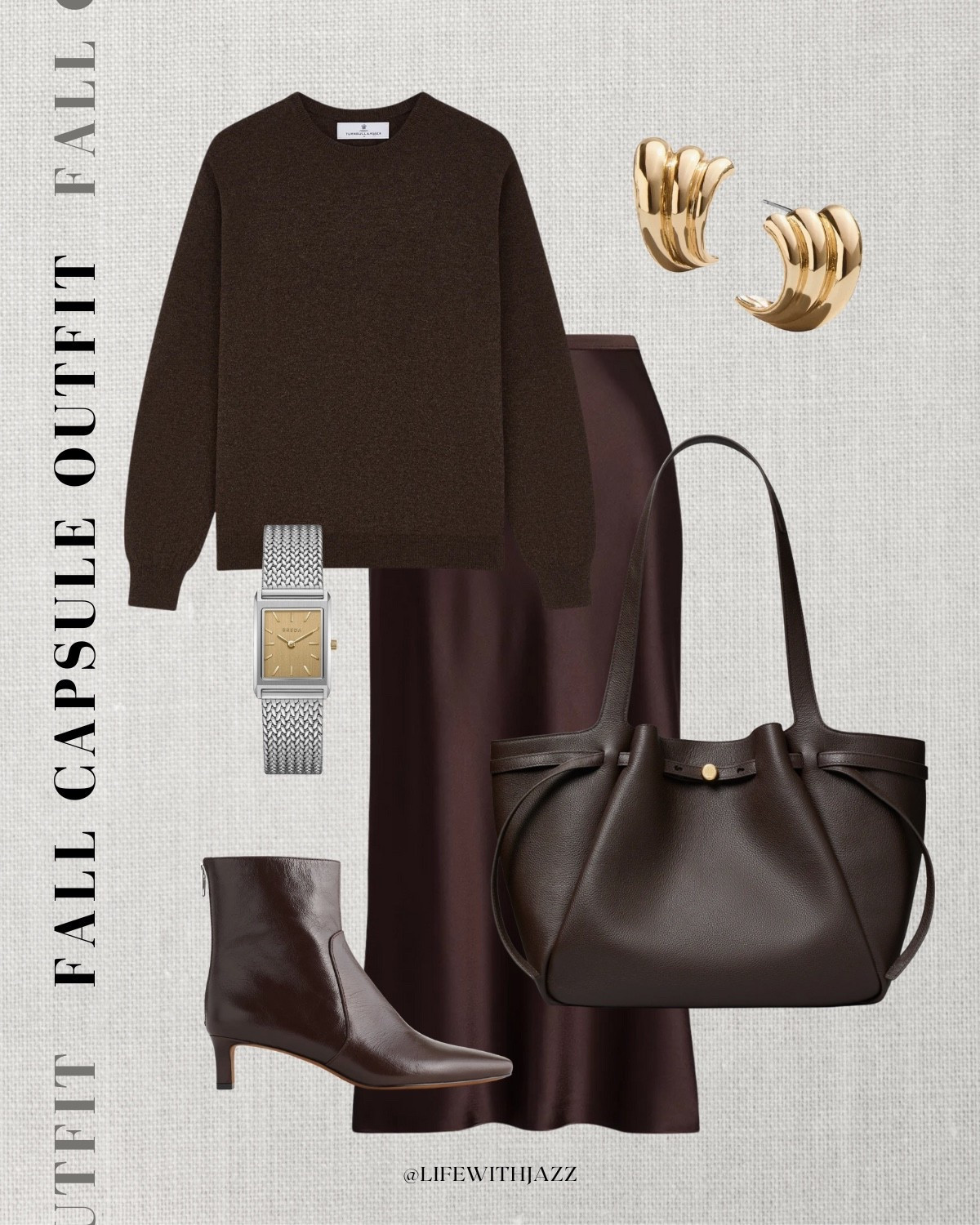 fall capsule outfit 

fall style / dressy outfit / cashmere sweater / satin skirt / low heeled boots / madewell lexie boots / tory burch leather tote bag / minimal style / fc25 

 

#LTKSeasonal