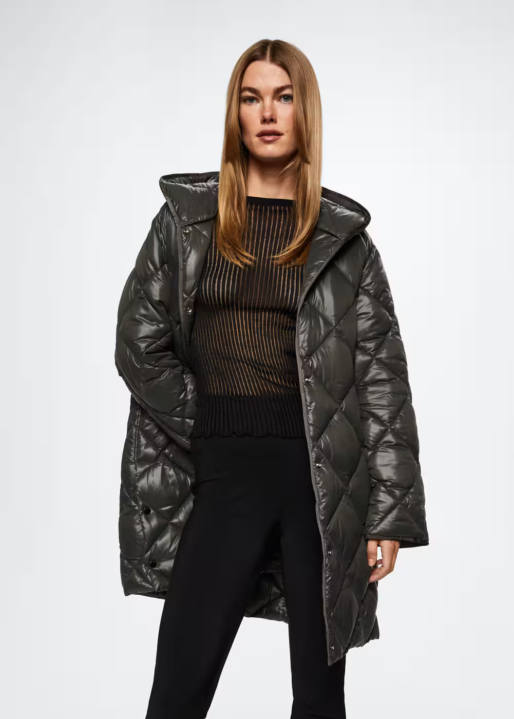 Hood quilted coat -  Women | Mango USA | MANGO (US)
