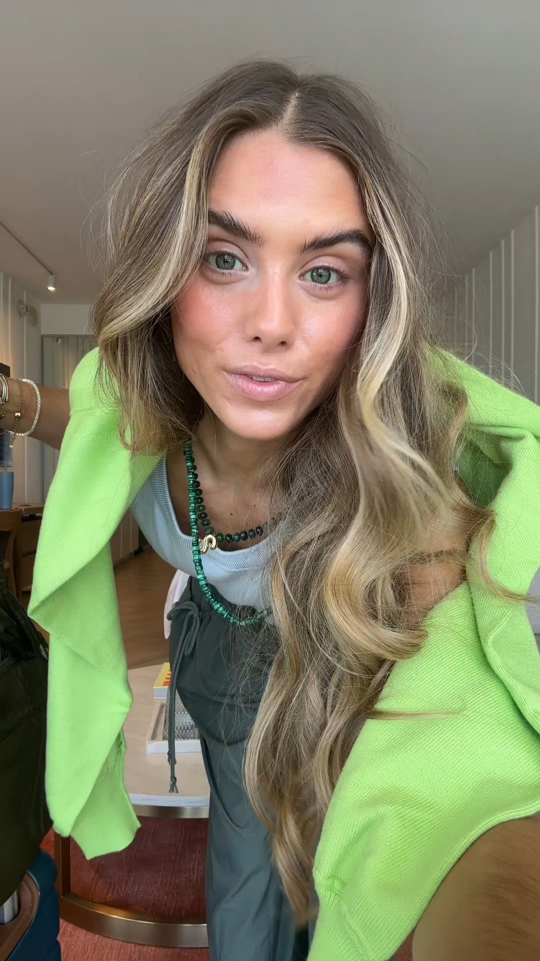 My airport travel outfit today to Miami. Very free people inspired both top and bottom are free people look for less from Amazon. My pants are size XS Hooever Women's Loose Wide Leg Track Pants Drawstring Pockets Elastic Waist Capri Hiking Pants. My top is size small Saodimallsu Womens Summer Sweater Vest Sleeveless Ribbed Knit Tank Tops Going Out Casual Basic Scoop Neck Tshirt. My necklaces are Sequin Jewelry my code is SLOANE20 my other necklace is Hannah B Jewelry. My favorite Steve Madden jelly ballet flats. 

#outfit #fashion #style #ootd #ootn #outfitoftheday #fashionstyle  #outfitinspiration #outfitinspo #tryon #tryonhaul #lookbook #outfitideas #currentlywearing #styleinspo #outfitinspiration outfit, outfit of the day, outfit inspo, outfit ideas, styling, try on, fashion, affordable fashion. 

#LTKItBag #LTKTravel #LTKStyleTip