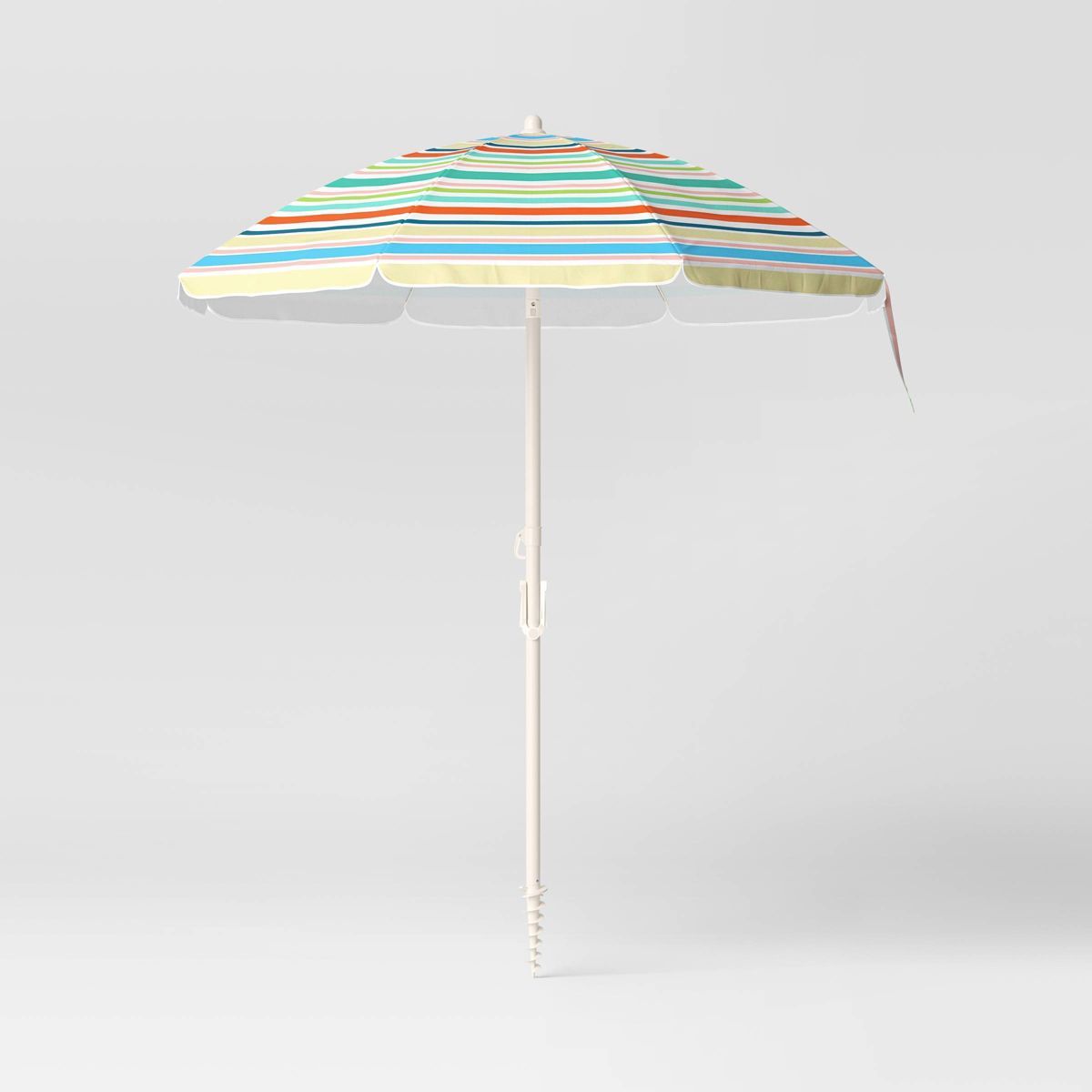 5.8'x5.8' Round Outdoor Patio Beach Umbrella Stripes - Sun Squad™ | Target