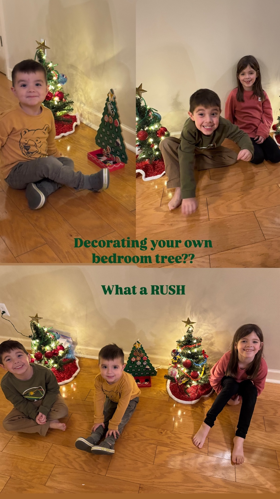 Decorating your own bedroom tree?? 

What a RUSH