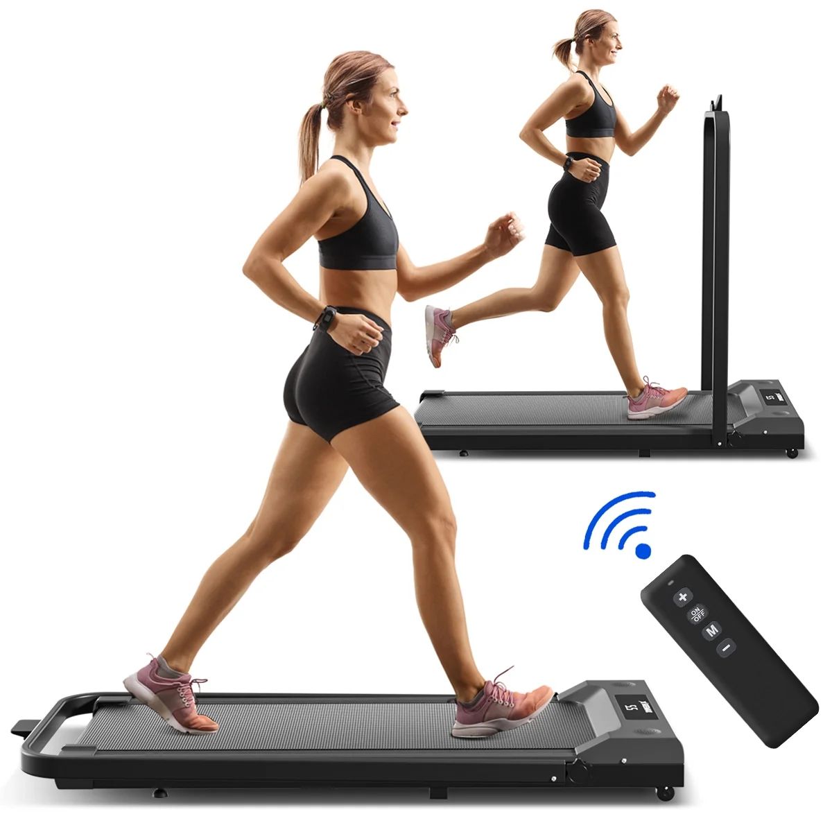 OUSGAR 2 in 1 Fold Treadmill Electric Small Treadmill Compact Treadmill Motorize Treadmill Desk T... | Walmart (US)