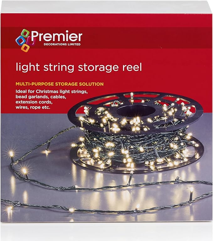 Premier Light String Storage Reel, Multi-Purpose Cable and Light Organiser for Christmas Lights, ... | Amazon (UK)