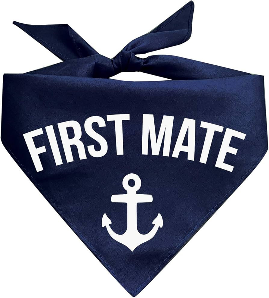 First Mate Summer Boat Dog Matching Dog Bandanas (Navy) | Amazon (US)