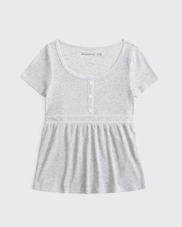 girls short-sleeve babydoll top | girls tops | Abercrombie.com | Abercrombie & Fitch (US)