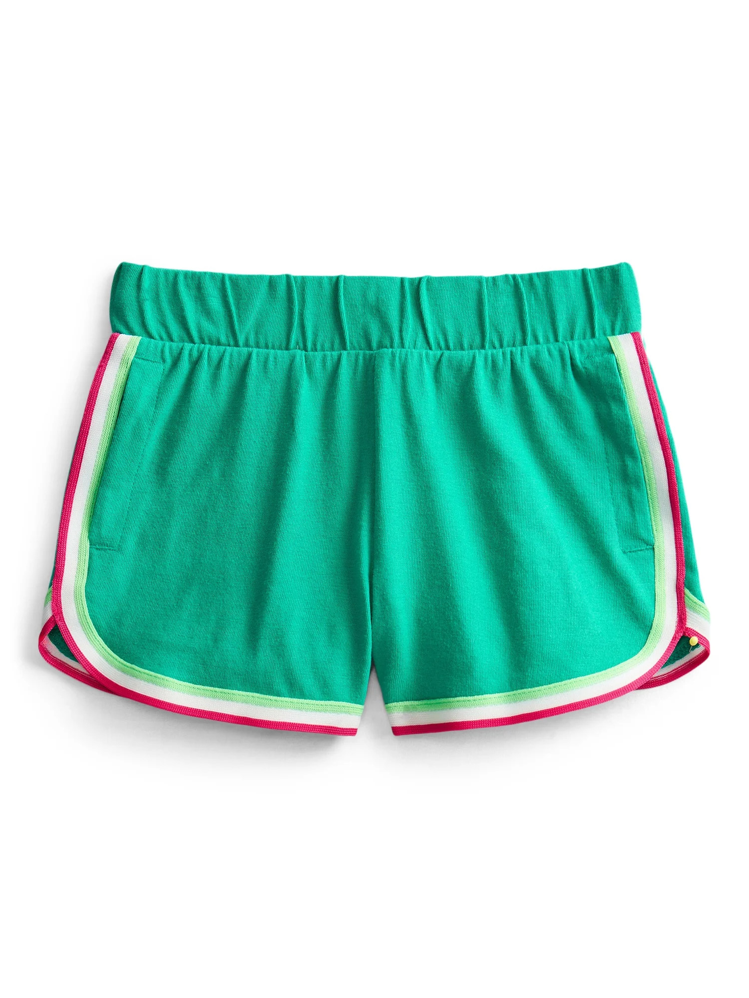 Wonder Nation Girls Dolphin Shorts with Contrast Stripes, Sizes 4-18 & Plus - Walmart.com | Walmart (US)