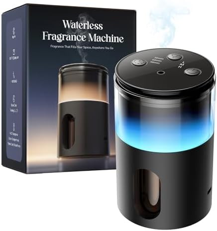 Waterless Diffuser for Essential Oil: Mini Battery Scent Diffuser for Room&Home&Car with 9 Colors... | Amazon (US)