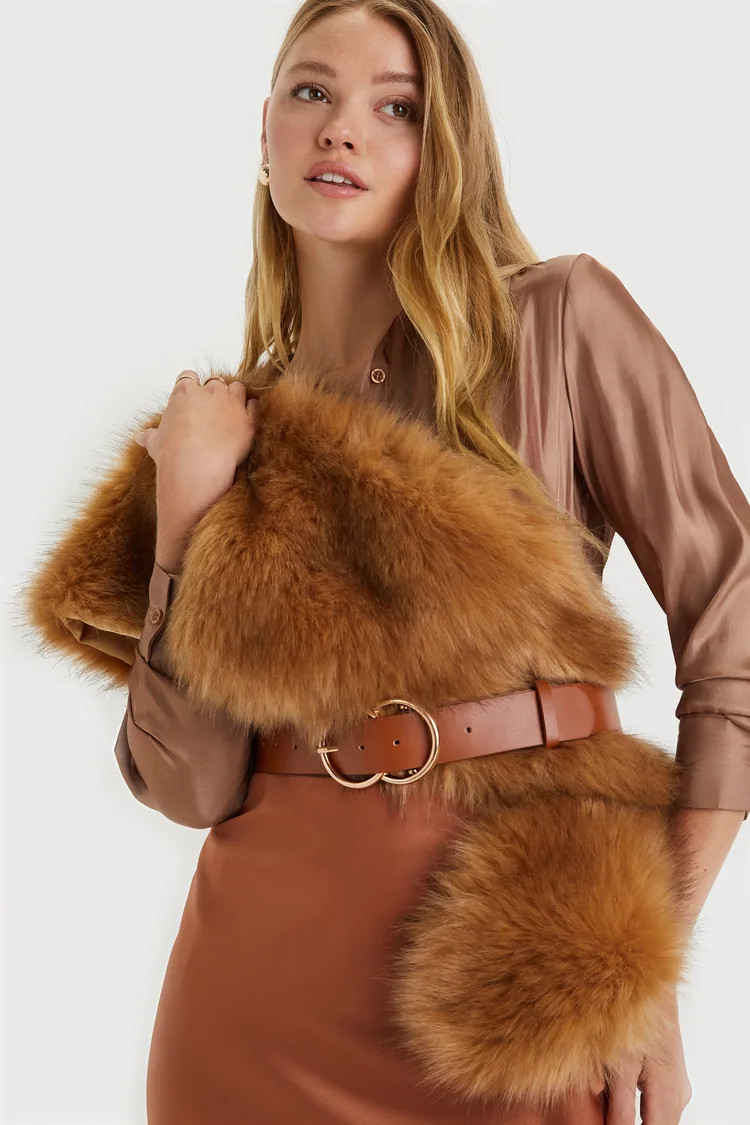 Always Posh Brown Faux Fur Stole | Lulus (US)