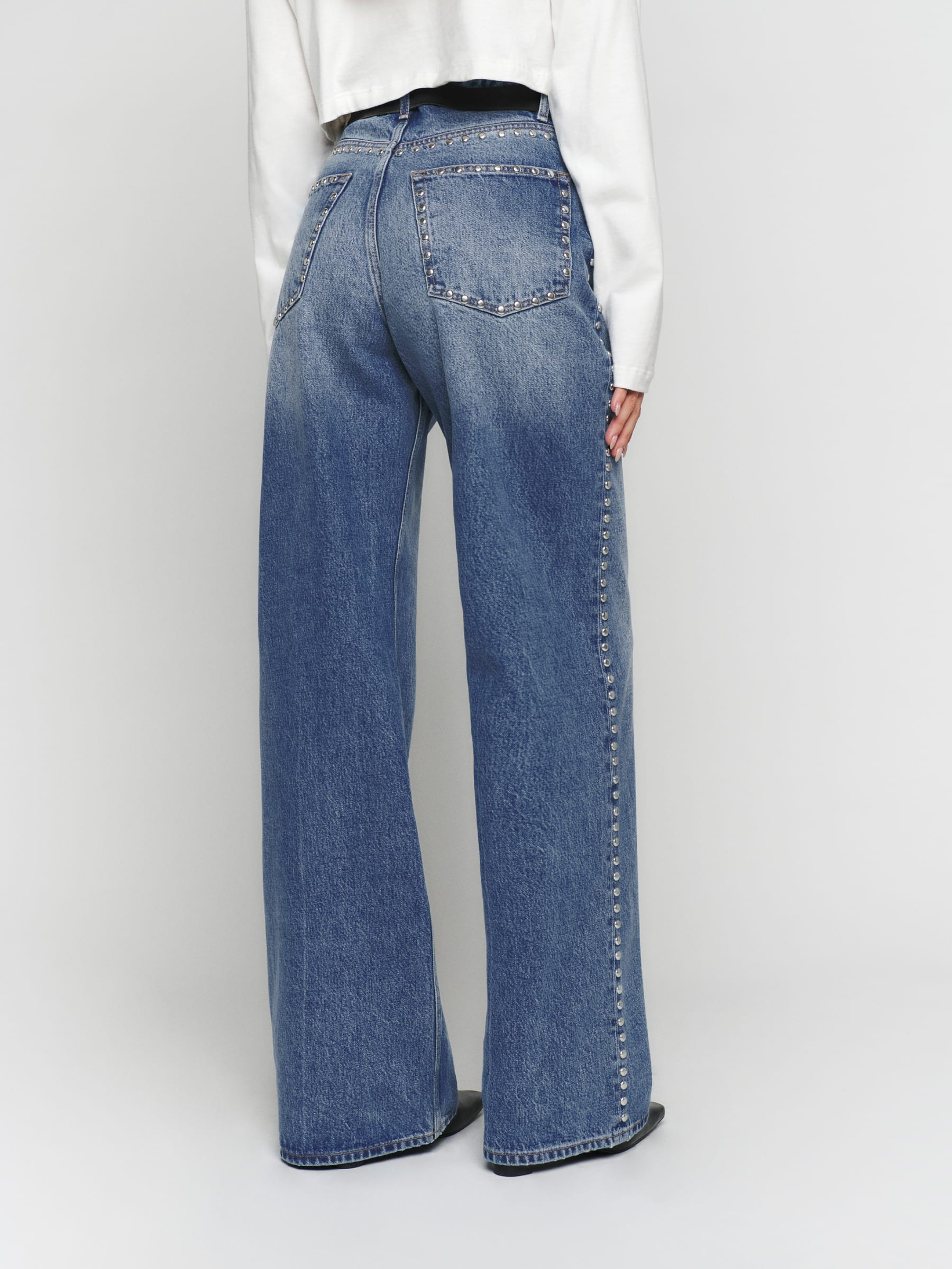 Cary High Rise Slouchy Wide Leg Jeans | Reformation (Global)
