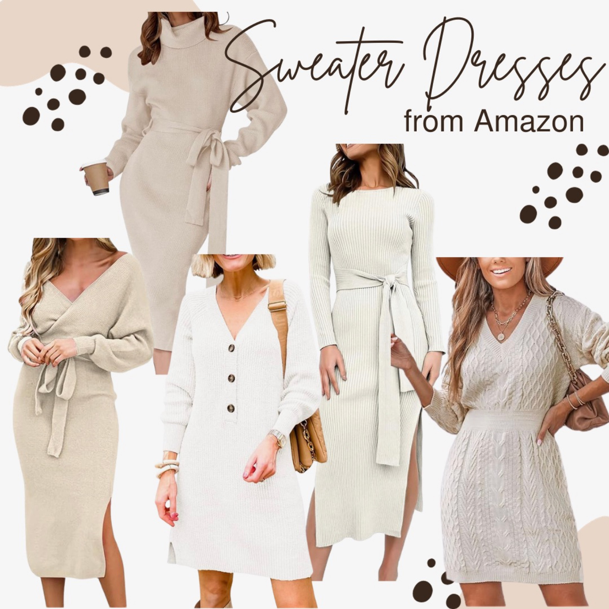 These cream sweater dresses would be perfect for family photos or upcoming holiday events!

#LTKstyletip #LTKfindsunder100 #LTKSeasonal