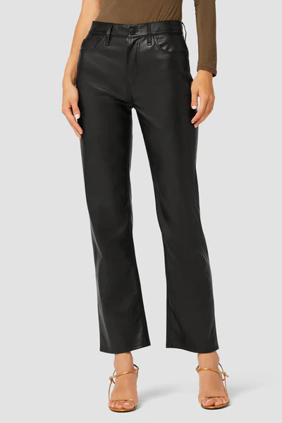 Remi High-Rise Vegan Leather Straight Pant | Hudson Jeans