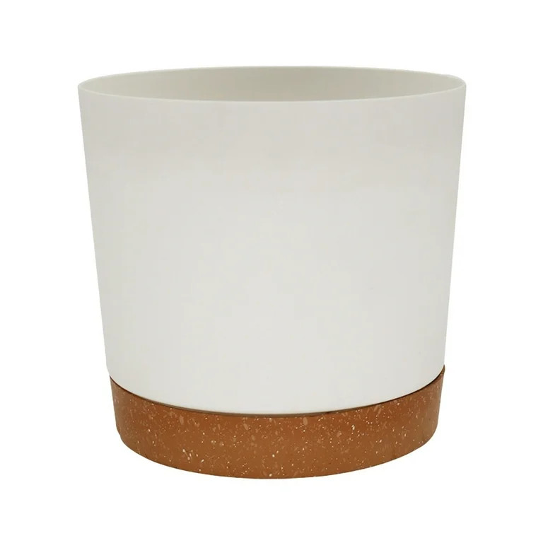 Flower Pots 10" Pots Indoor Plastic Flower Pots With Holes And Saucers Modern Planters For Indoor... | Walmart (US)