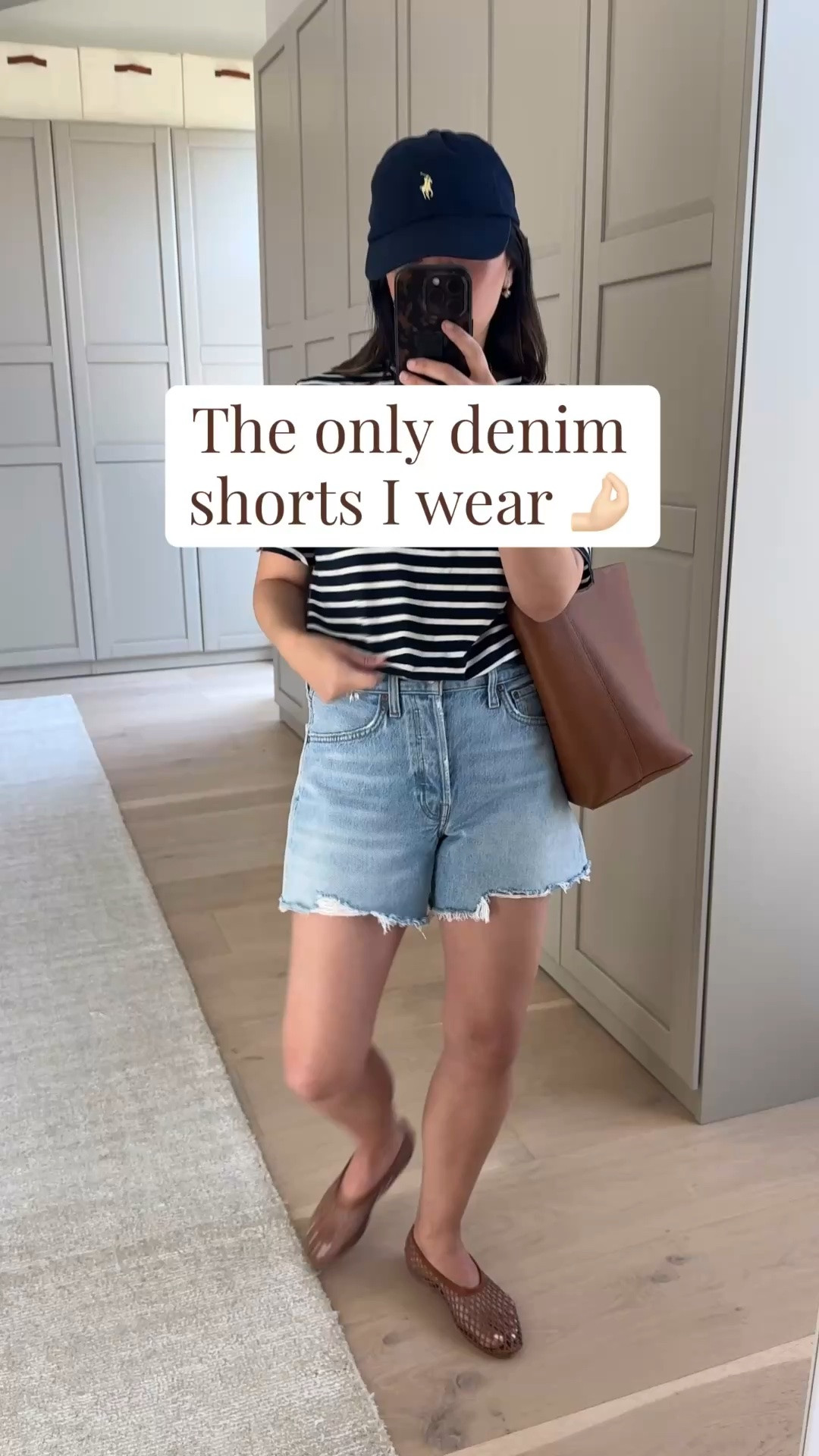 A no-layer warm weather outfit idea. All of these are wardrobe staples that I wear over and over again. 

Kule tee medium
Agolde Parker shorts 25
Staud flats 35
Quince bucket bag
Polo hat
Electric Picks earrings
Dorsey James necklace 15”

Summer outfits, petite style

#LTKmomlife #LTKootd #LTKPetite