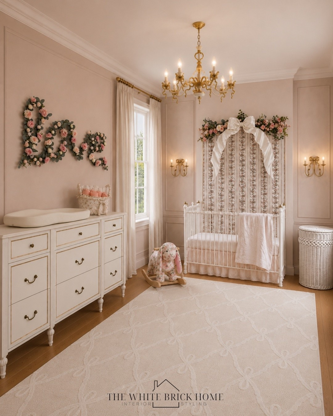 Sweet vintage charm meets timeless elegance - this loveshackfancy nursery layers delicate florals, soft blush tones, and an oversized bow focal point for a space that is beautiful and serene for a baby girl. 

Nursery, nursery design, nursery decor, nursery ideas, pink nursery, blush nursery, nursery decor ideas, baby girl, baby girl nursery, nursery wallpaper, pink nursery, pink nursery wallpaper, girls room, baby girl wall sconce, baby girl decor, pink nursery, loveshackfancy, loveshackfancy nursery, pottery barn, pottery barn baby

#LTKHome #LTKBaby #LTKBump